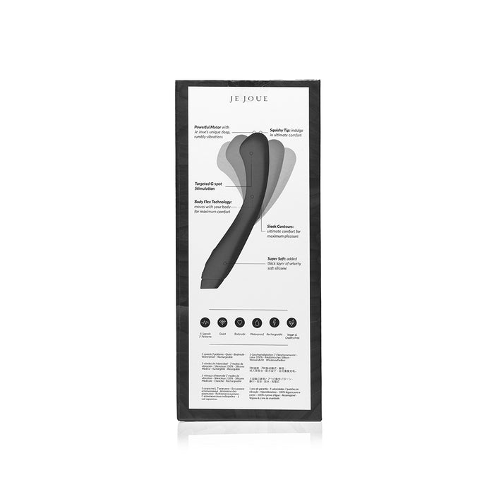 Je Joue Juno Flex Rechargeable Flexible Silicone G-Spot Vibrator Black