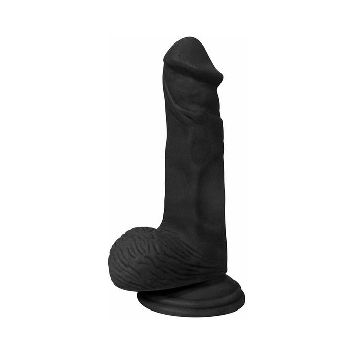 Curve Toys Rooster Xavier 6.75 in. Dildo with Balls & Suction Cup Midnight