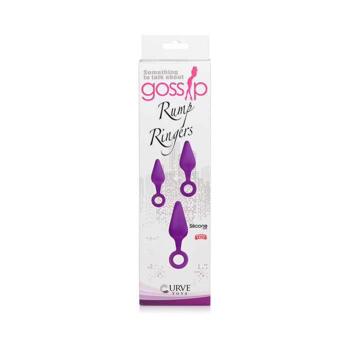 Curve Toys Gossip Rump Ringers 3-Piece Silicone Anal Training Set Violet