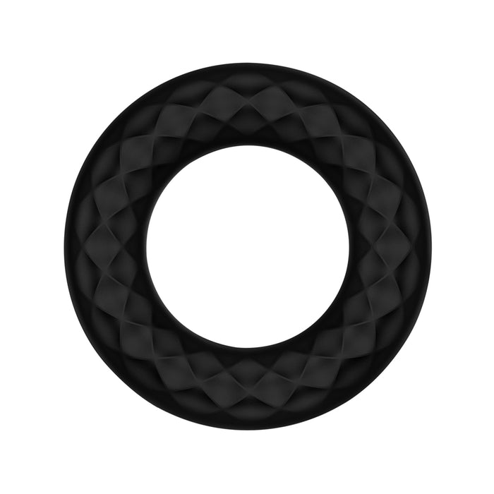 Forto F-15 Rechargeable Silicone Vibrating Cockring Black