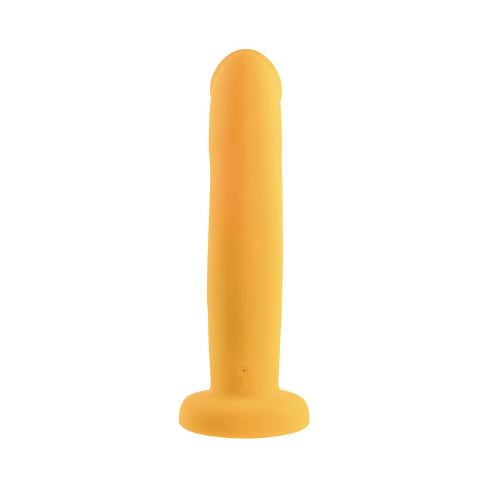 Gender X Sweet Embrace Vibrating 7 in. Dildo and Jock-Style Strap-On Harness Set Yellow/Black