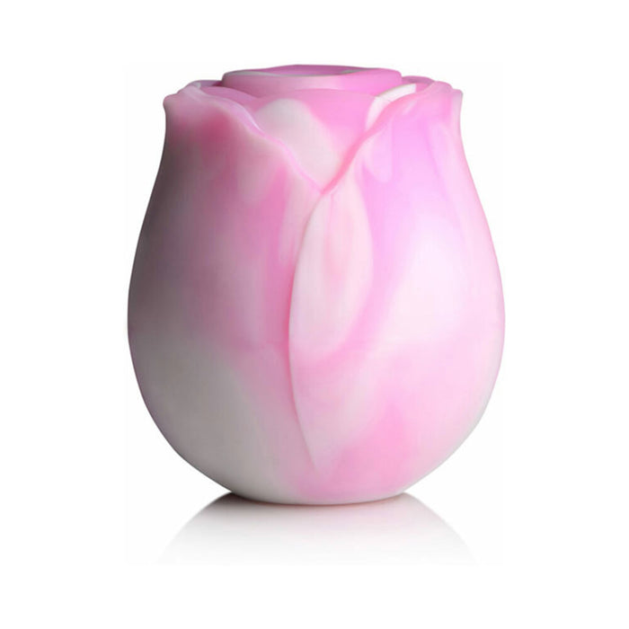 Curve Toys Gossip Cum Into Bloom Rechargeable Silicone Clitoral Stimulator Rose Dream Swirl
