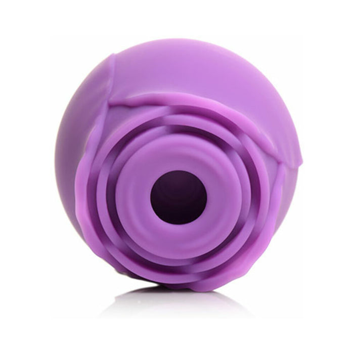 Curve Toys Gossip Cum Into Bloom Rechargeable Silicone Clitoral Stimulator Rose Flirt Violet