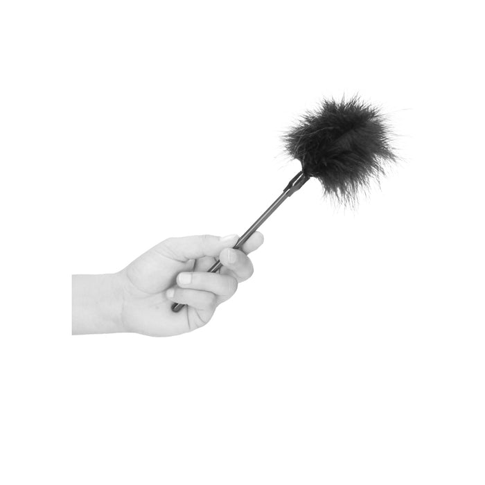 Ouch! Black & White Feather Tickler Black