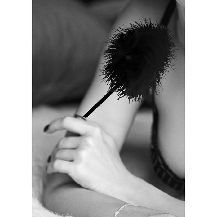 Ouch! Black & White Feather Tickler Black