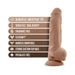 Au Naturel Big Boy 10 in. Posable Dual Density Dildo with Balls Tan