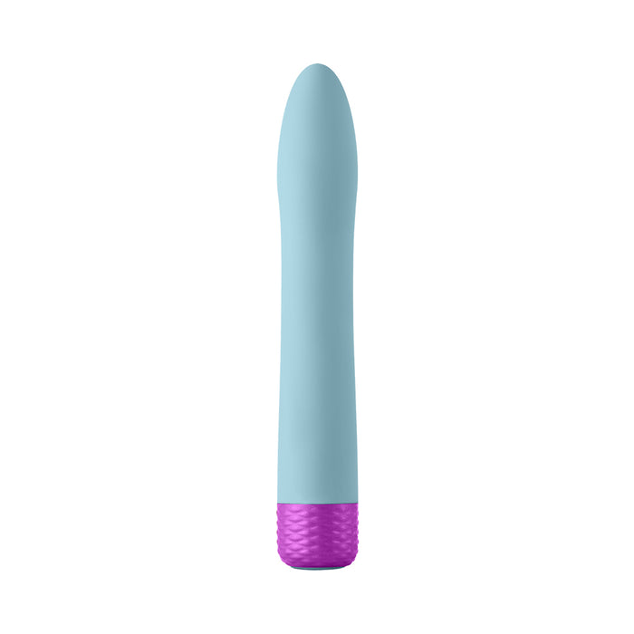 FemmeFunn Densa Bullet Rechargeable Dual Density Silicone Slimline Vibrator Light Blue