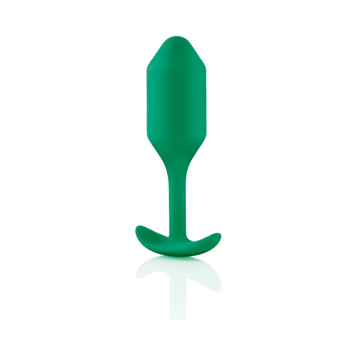 b-Vibe Snug Plug 2 Weighted Silicone Anal Plug Green