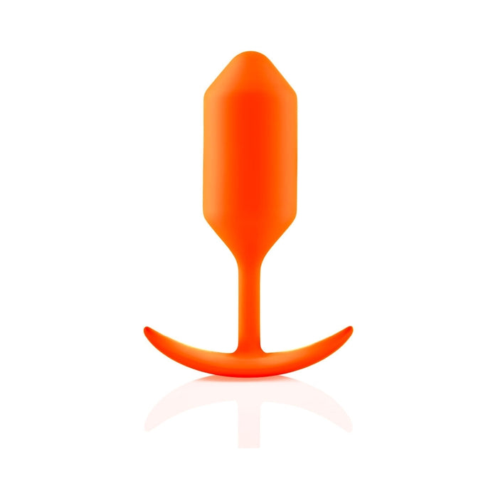 b-Vibe Snug Plug 3 Weighted Silicone Anal Plug Orange