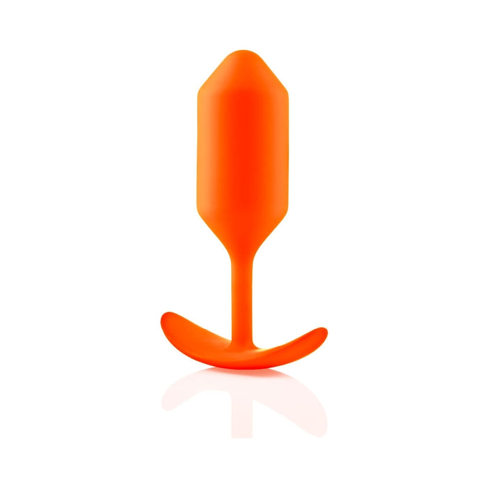 b-Vibe Snug Plug 3 Weighted Silicone Anal Plug Orange