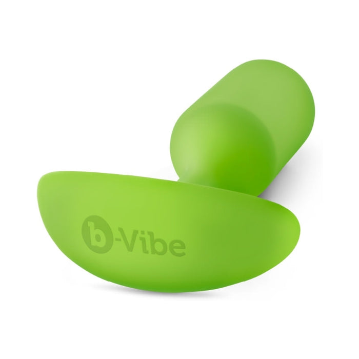 b-Vibe Snug Plug 3 Weighted Silicone Anal Plug Lime