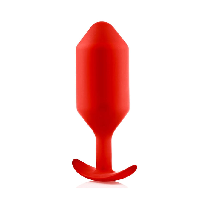 b-Vibe Snug Plug 6 Weighted Silicone Anal Plug Red