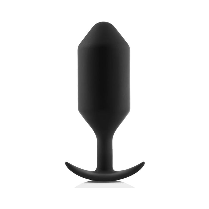 b-Vibe Snug Plug 7 Weighted Silicone Anal Plug Black