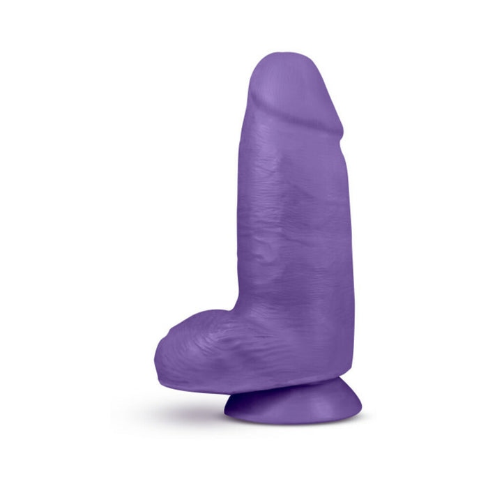 Blush Au Naturel Bold Chub 10 in. Posable Dual Density Dildo with Balls & Suction Cup Purple