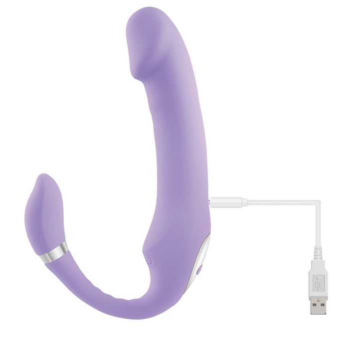 Gender X Orgasmic Orchid Rechargeable Poseable Dual-Ended Silicone Vibrator Lavender