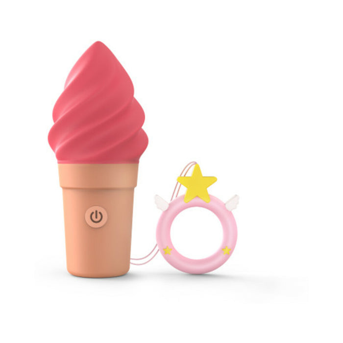 Love to Love Cand'Ice Raspberry Jolly Rechargeable Silicone Ice Cream Vibrator Raspberry