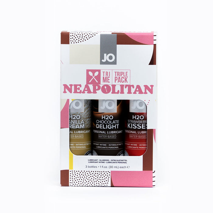JO Tri Me Triple Pack Neapolitan Flavored Water-Based Lubricant 3-Pack