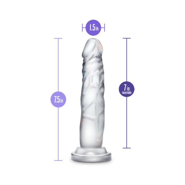 Blush B Yours Diamond Crystal 7 in. Dildo with Suction Cup Clear