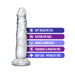 B Yours Diamond Crystal 7 in. Dildo Clear