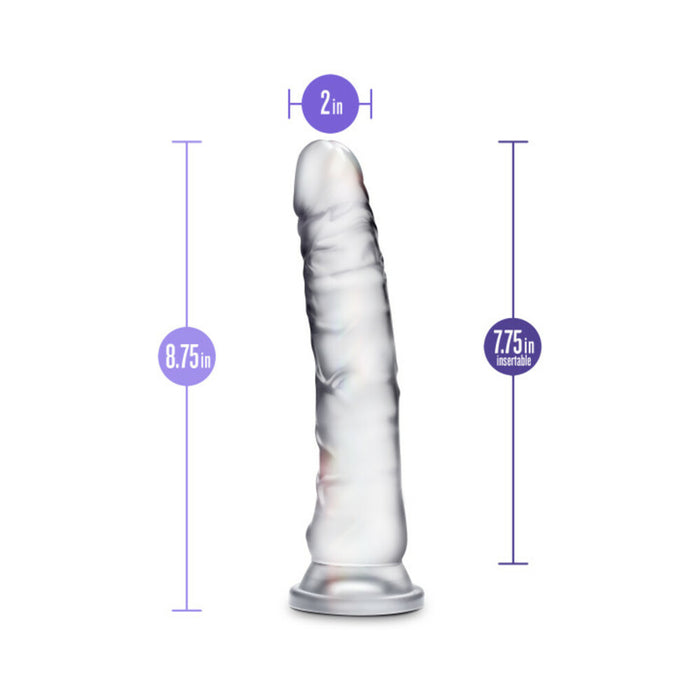 Blush B Yours Diamond Glisten 8 in. Dildo with Suction Cup Clear