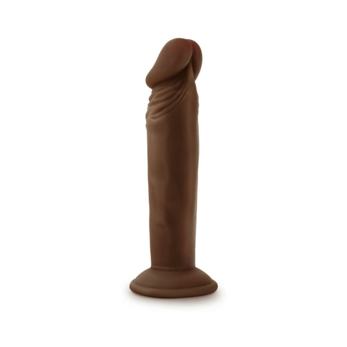 Blush Dr. Skin Plus Realistic 6 in. Triple Density Posable Dildo with Suction Cup Brown
