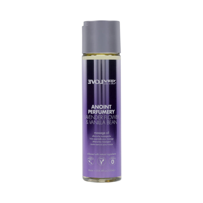 Evolved Anoint Perfumery Lavender Flower & Vanilla Bean Massage Oil 4 oz.