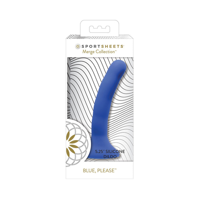 Sportsheets Merge Collection Please 5 in. Silicone Dildo Blue