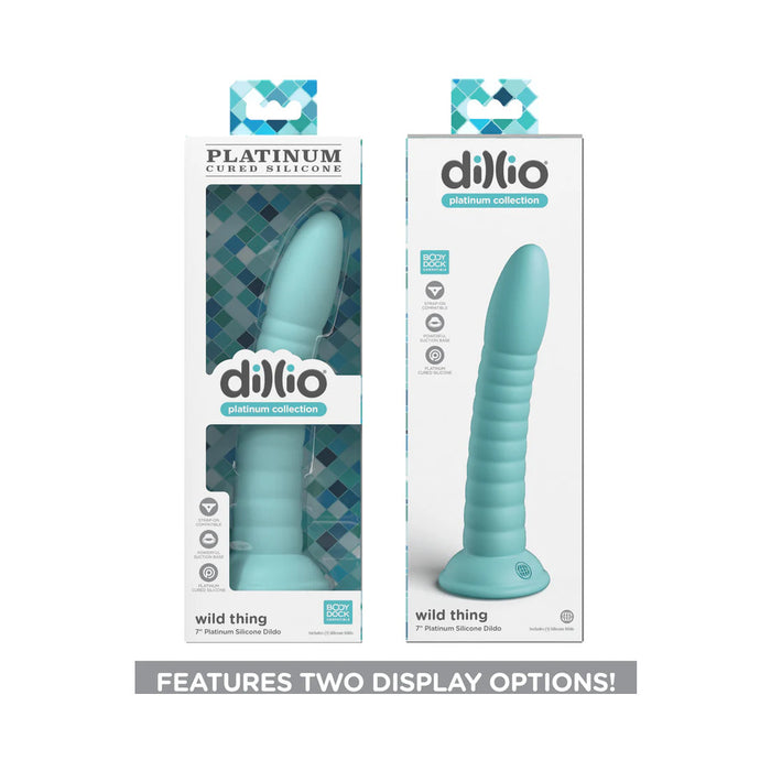 Dillio Platinum Collection Wild Thing 7 in. Silicone Dildo Teal
