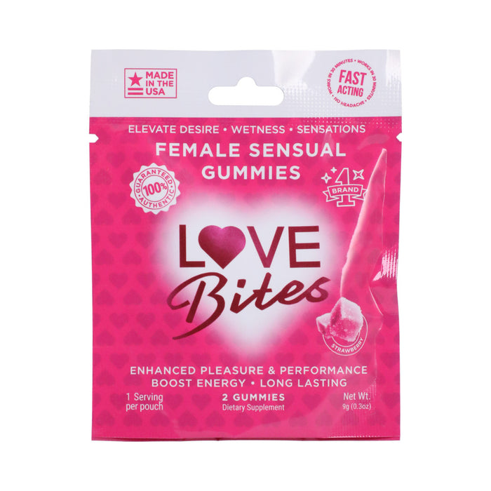 Love Bites Female Sensual Gummies 2-Pack 12-Piece Display
