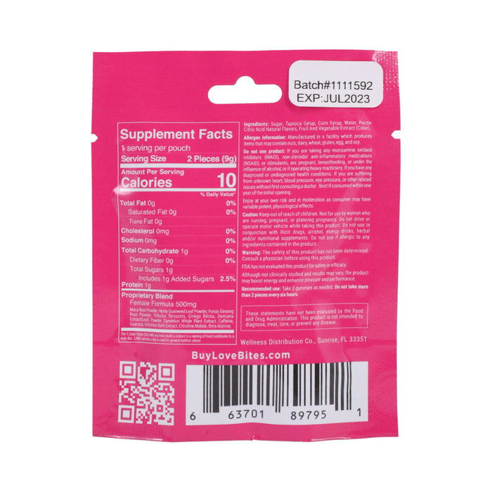 Love Bites Female Sensual Gummies 2-Pack 12-Piece Display