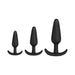 Doc Johnson Anal Plug Trainer Set In A Bag 3-Piece Silicone Black