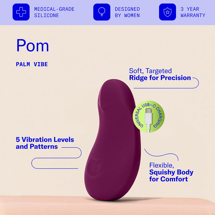 Dame Pom Flexible Vibrator Plum