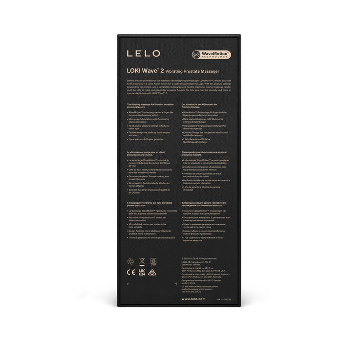 Lelo Loki Wave 2 Rechargeable Silicone Dual Stimulation Prostate Vibrator Base Blue