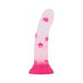 Sweet Sex Sweetheart Bendable 7 in. Silicone Dildo Heart Print Pink
