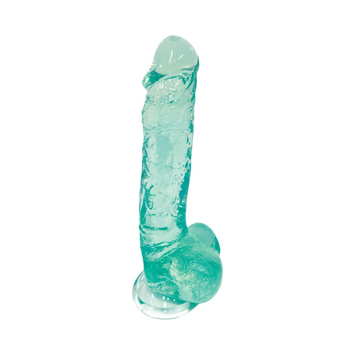 Sweet Sex Cumdrop Bendable 9 in. Jelly Dildo Aqua