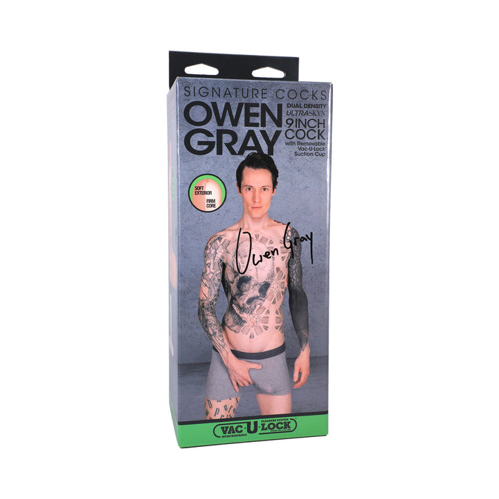 Signature Cocks Owen Gray 9 in. ULTRASKYN Dildo with Vac-U-Lock Suction Cup