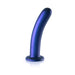 Ouch! Smooth Silicone 7 in. G-Spot Dildo Metallic Blue