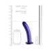 Ouch! Smooth Silicone 7 in. G-Spot Dildo Metallic Blue