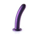Ouch! Smooth Silicone 7 in. G-Spot Dildo Metallic Purple