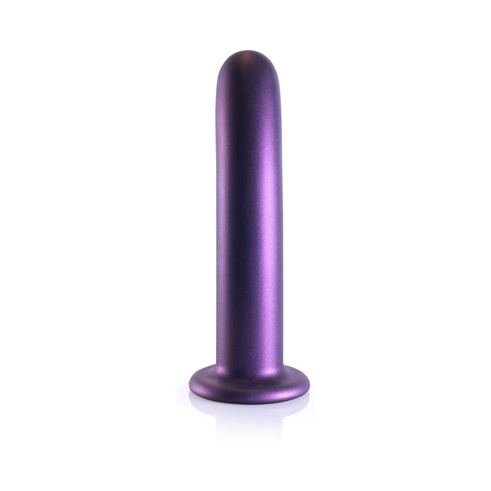 Ouch! Smooth Silicone 7 in. G-Spot Dildo Metallic Purple