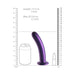 Ouch! Smooth Silicone 7 in. G-Spot Dildo Metallic Purple