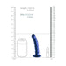 Ouch! Beaded Silicone 5 in. G-Spot Dildo Metallic Blue