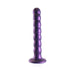 Ouch! Beaded Silicone 6.5 in. G-Spot Dildo Metallic Purple