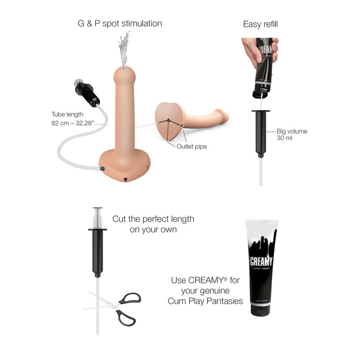 Strap-On-Me Squirting Cum Dildo Vanilla Small (fluid not included)