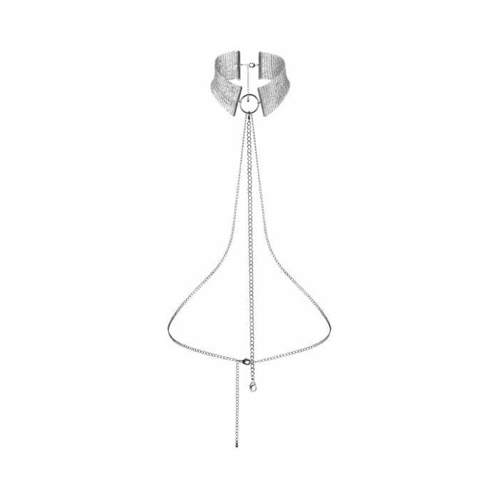 Bijoux Indiscrets Desir Metallique Mesh Collar Silver