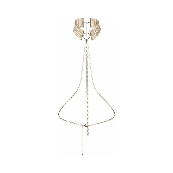 Bijoux Indiscrets Desir Metallique Mesh Collar Gold