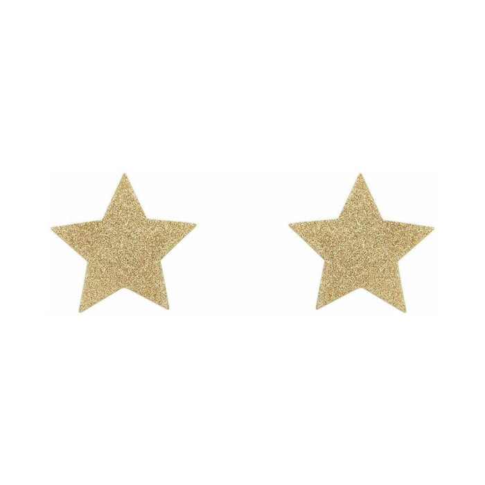 Bijoux Indiscrets Flash Reusable Glitter Pasties Star Gold