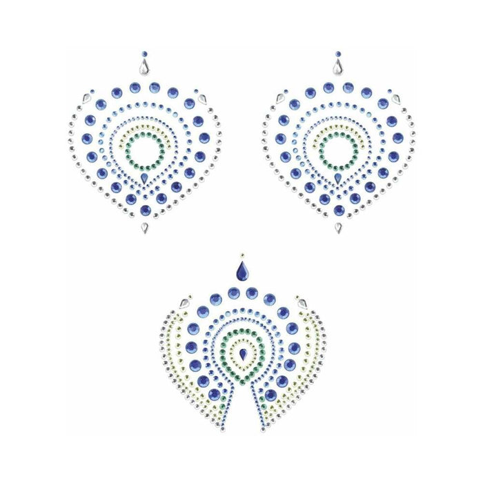 Bijoux Indiscrets Flamboyant Rhinestone Body Decorations Blue/Green