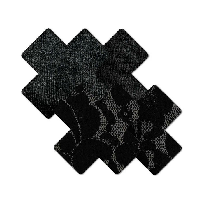 Nippies Basic Black Crosses Pasties Size B