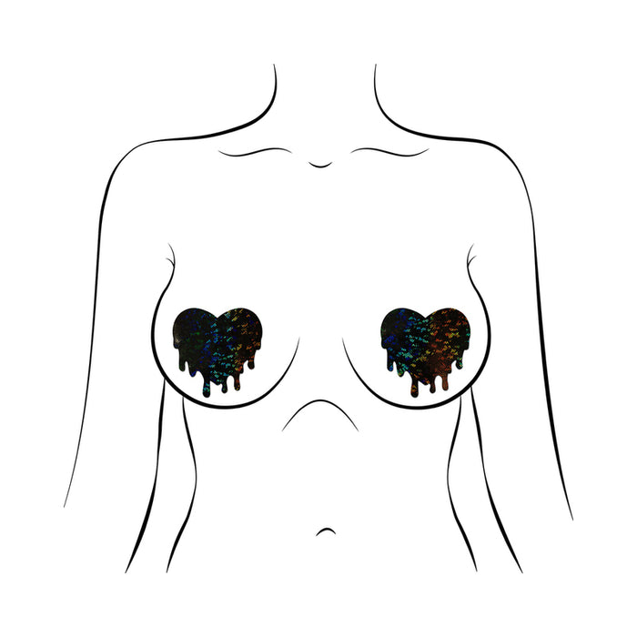 Pastease Melted Heart Pasties Black